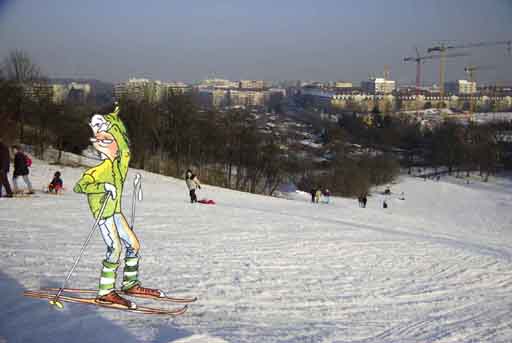 Daniel beim Skifahren